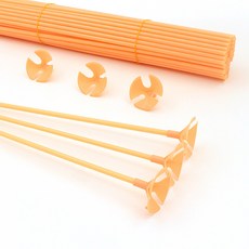 마켓감성 마카롱 풍선 홀더 핸드 스틱 42cm 100p, 주황, 1개 문구/오피스/파티/이벤트 반품 최저가 6,070원
