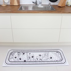 포시엘라 PVC 주방매트 북유럽 10T, 화이트, 1개 주방용품/주방잡화 반품 최저가 23,150원