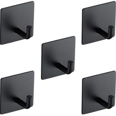 피키픽스 스테인리스 접착식 후크, 5개, 블랙 생활용품/옷걸이 반품 최저가 5,900원