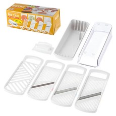 시모무라 야채공방 손잡이 채칼 강판 슬라이서 4종 + 케이스 + 안전홀더 세트 VSY-01, 화이트, 1세트 주방용품/주방조리도구 반품 최저가 9,100원