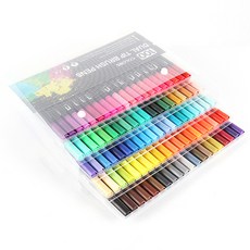 더블 헤드 붓펜 마커펜 세트 블랙바, 100색, 1세트 문구/오피스/미술/화방용품 반품 최저가 20,460원