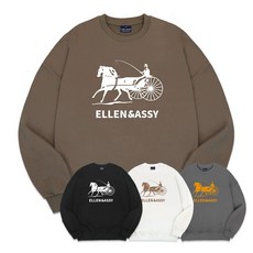 엘런아시 EA 마차 오버핏 맨투맨 패션의류/잡화/남녀 공용 의류 반품 최저가 7,140원