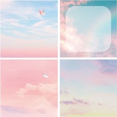 톡톡팬시 몽환 감성 떡메모지 4종 세트, 종이학, 1세트 문구/오피스/노트/메모지 반품 최저가 5,380원