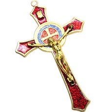 수공예 십자가 천주교 성물 12 x 7 cm, 레드, 1개 완구/취미/수집품 반품 최저가 5,380원