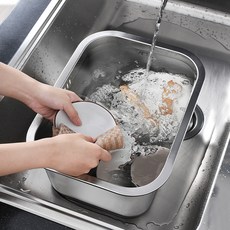 키친아트 올 스텐 설거지통 10L, 1개 주방용품/주방수납/정리 반품 최저가 17,590원