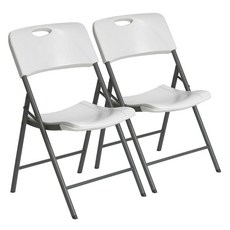 LIFETIME 폴딩 체어 Light Commercial 2p 세트, White Granite + Gray Sand, 1세트 홈인테리어/의자/소파 반품 최저가 104,240원