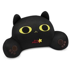 애니나라 헬로켓 에어매쉬 허리쿠션, 묘묘 블랙 홈인테리어/FW 침구샵 반품 최저가 9,160원