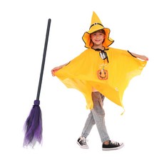 파티쇼 아동용 할로윈 큐티 망토 + 모자 + 마녀 빗자루 세트 출산/유아동/유아동패션 반품 최저가 9,820원