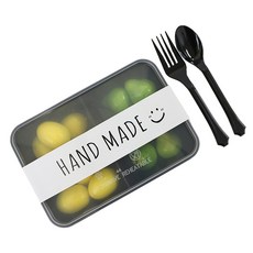 PP 블랙 일회용 도시락 세트, 1세트, 2칸도시락 5종 주방용품/일회용품/종이컵 반품 최저가 7,700원