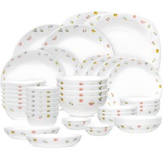 바칠레 쁘띠 플라워 6인 홈세트 42p, 화이트, 밥공기 6p + 국대접 6p + 앞접시 4p + 소형 찬기 4p + 중형 찬기 6p + 대형 찬기 2p + 원형 소형 접시 4p + 원형 대형 접시 2p + 면기 4p + 사각접시 2p + 샐러드볼 2p, 1세트 주방용품/그릇/홈세트 반품 최저가 85,000원