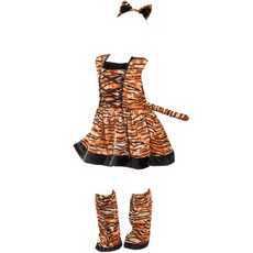 파티복닷컴 타이거 걸 코스프레 원피스 + 머리띠 + 발토시 세트 HR107 출산/유아동/유아동패션 반품 최저가 22,070원