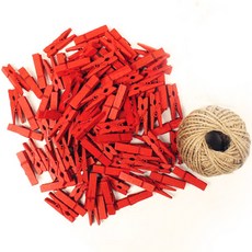 작은 나무집게 3.5cm 50p + 로프 30m 세트, 07 레드(나무집게), 1세트 문구/오피스/미술/화방용품 반품 최저가 11,550원