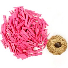 작은 나무집게 3.5cm 50p + 로프 30m 세트, 11 로즈레드(나무집게), 1세트 문구/오피스/미술/화방용품 반품 최저가 10,390원