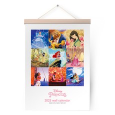 2023년 디즈니 프린세스 행잉우드 포함 A3 달력, 화이트, 1개 문구/오피스/다이어리/플래너 반품 최저가 4,790원
