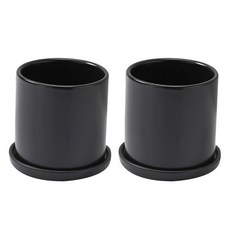 행복한세상 무광택 원형 화분 2p + 화분받침 2p 세트 소, 블랙, 1세트 홈인테리어/원예/가드닝 반품 최저가 7,920원