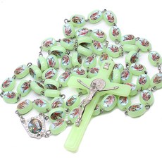 JNJ 성모님 천사 야광 묵주 천주교 성물 천사, 형광연두, 1개 완구/취미/수집품 반품 최저가 7,750원