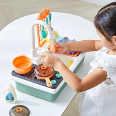 [모던하우스] 리틀키친 물나오는 싱크대놀이 세트, 1개 완구/취미/역할놀이 반품 최저가 15,990원