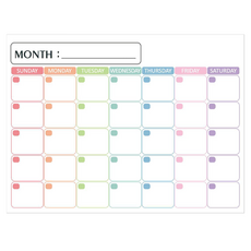 헤이조이 디자인 스케줄러 냉장고 자석보드 달력레인보우 캘린더 메모장, 자석 문구/오피스/학용품/수업준비 반품 최저가 8,300원