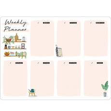 헤이조이 디자인 스케줄러 냉장고 자석보드 위클리플래너 캘린더 메모장, 자석 문구/오피스/학용품/수업준비 반품 최저가 10,180원