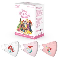 어린숨 엣지 디즈니 프린세스 아트심볼 에리얼 새부리형 컬러마스크 소형, 30개입, 1개, 화이트, 라이트핑크, 코랄핑크 생활용품/건강/의료용품 반품 최저가 25,000원