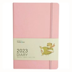 테디베어 2023년 B6 다이어리, 베이비 핑크, 1개 문구/오피스/다이어리/플래너 반품 최저가 16,350원