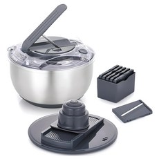 무디타 프로페셔널 304 스텐 믹싱볼 야채 탈수기 5L + 만능 채칼 6종 세트, 혼합색상, 1세트 주방용품/주방조리도구 반품 최저가 53,900원