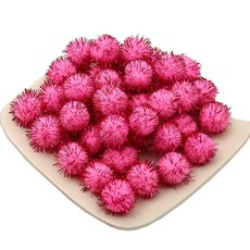 DIY 만들기 반짝이 1.5cm 컬러 고탄력 폼폼이 색방울 100p, 로즈 레드, 1개 문구/오피스/학용품/수업준비 반품 최저가 3,900원