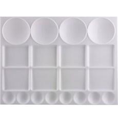 블루스토머 물감 파레트 큰 직사각형 화이트 33 x 25 cm, 20칸, 1개 문구/오피스/학용품/수업준비 반품 최저가 7,680원