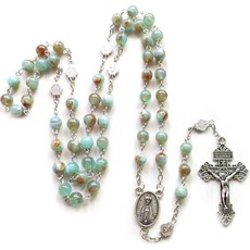 JNJ 5단 묵주 천주교 성물 가톨릭굿즈, 스카이브라운, 1개 완구/취미/수집품 반품 최저가 5,800원