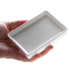 블루스토머 수채화 물감 파레트 접시 F타입 화이트 10.5 x 7.6 x 1.8 cm, 1칸, 1개 문구/오피스/학용품/수업준비 반품 최저가 6,250원
