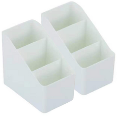 헤론 책상 화장대 화장품 수납 연필꽂이 정리 케이스 2p, 화이트, 1단 문구/오피스/사무용품 전문관 반품 최저가 13,610원