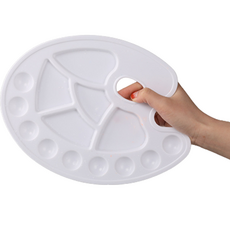 에팔레타 타원형 아크릴 팔레트 C형, 1개, 14칸 문구/오피스/미술/화방용품 반품 최저가 4,240원