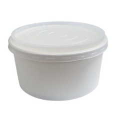 생활을그리다 무인쇄 종이용기 1500ml 용기 + 뚜껑 세트, 1개, 50세트 주방용품/일회용품/종이컵 반품 최저가 14,920원