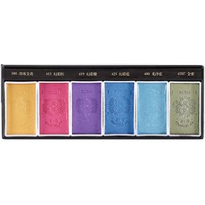 오색 펄 미술 전공용 산수화 동양화 물감 색계3, 6색 문구/오피스/미술/화방용품 반품 최저가 17,000원