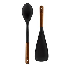 바겐슈타이거 플렉시벨 실리콘 키친툴 2종세트, 볶음스푼 + 멀티스푼, 블랙, 1세트 주방용품/주방조리도구 반품 최저가 9,370원