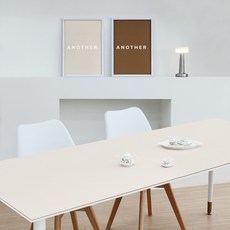 어나더 가죽매트 식탁보, 아이보리 + 브라운, 60 x 100 cm, 1개 주방용품/주방잡화 반품 최저가 16,440원