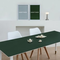 어나더 양면 가죽 방수 사각 식탁보 매트, 그린 + 그레이, 75 x 140 cm, 1개 홈인테리어/카페트/쿠션 반품 최저가 28,280원