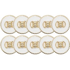 고급 큐빅 진주 보석 매듭 단추 25mm, 10개, 골드화이트 홈인테리어/수예/수선 반품 최저가 4,880원