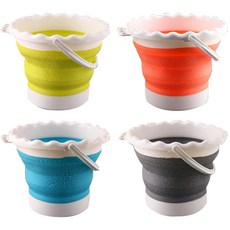 2BIKE YOGODOT 미술 실리콘 접이식 원형 물통 4종 세트, 블루, 오렌지, 그레이, 옐로우 문구/오피스/미술/화방용품 반품 최저가 12,310원