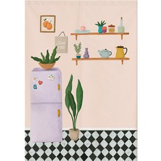 위더홈 소녀 감성 포인트 도어 커튼 홈인테리어/커튼/블라인드 반품 최저가 4,990원