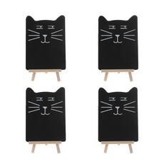 라이프스윗 다용도 고양이 미니 칠판 레스토랑 빵집 가게 메모판 A 4p, 나무(A) 문구/오피스/보드/칠판/광고 반품 최저가 4,630원