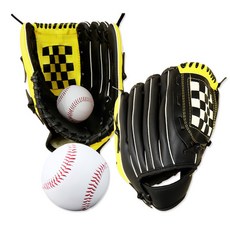 마메 야구 캐치볼 우투 글러브 2p + 야구공 2p 세트, 검정 + 노랑, 1세트 스포츠_레저/구기스포츠 반품 최저가 27,110원