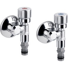 두진 초슬림 세탁기 수도꼭지 L자형 온수 + 냉수 세트, 1세트 생활용품/욕실용품 반품 최저가 16,740원