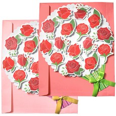 투영디자인 장미 꽃다발 롤링 편지지, 랜덤 발송, 2개 문구/오피스/카드/엽서/봉투 반품 최저가 11,640원