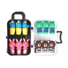 다다 연필 보호 캡 캐리어 세트 Bear, 혼합색상, 1세트 문구/오피스/필기류 반품 최저가 8,400원