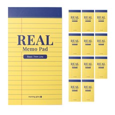 모닝글로리 1800 리얼 메모패드, 옐로우, 65매, 12개 문구/오피스/학용품/수업준비 반품 최저가 7,150원