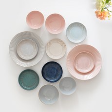 니코트 에브리데이 컬렉션 2인 홈 식기세트 12p, 체리블라썸 + 그레이, 밥공기(2P) + 국그릇(2P) + 앞접시(6P) + 파스타접시(2P), 1세트 주방용품/그릇/홈세트 반품 최저가 45,690원