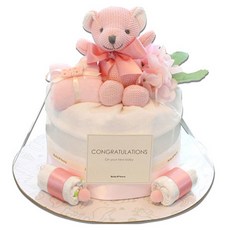 베이비베이커리 유아용 New 슬리핑 베어 기저귀케익 신생아, 핑크, 1개 생활용품/기저귀 반품 최저가 33,300원