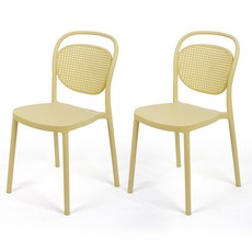 포블리스 베라 플라스틱 라탄 카페 의자, 페일옐로우, 2개 홈인테리어/의자/소파 반품 최저가 71,180원