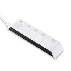 네모탭 디자인 개별형 멀티탭 4구 SY-NB4, 3m, 블랙, 1개 홈인테리어/생활전기용품 반품 최저가 19,010원